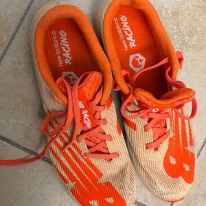 New Balance Orange and Tan Racing Shoes